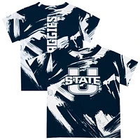 Toddler Vive La Fete  Navy Utah State Aggies Paint Brush T-Shirt