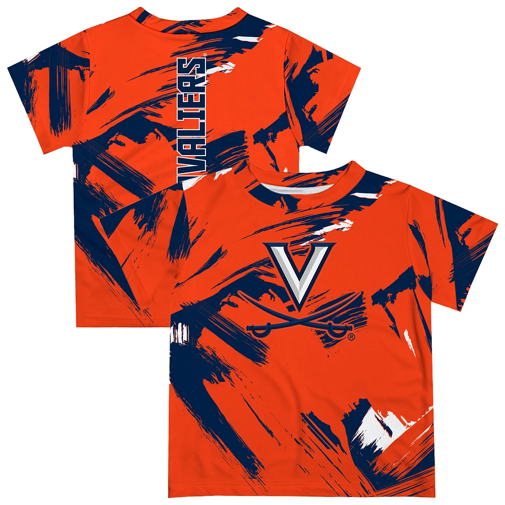 Toddler Vive La Fete Orange Virginia Cavaliers Paint Brush T-Shirt