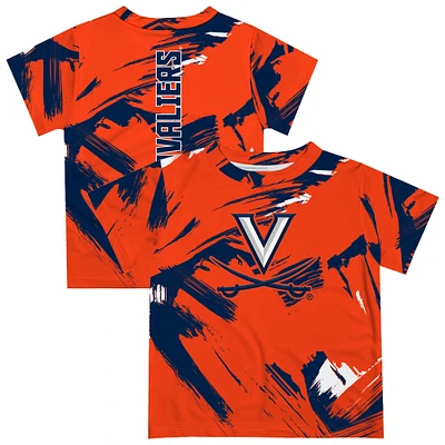 Toddler Vive La Fete  Orange Virginia Cavaliers Paint Brush T-Shirt