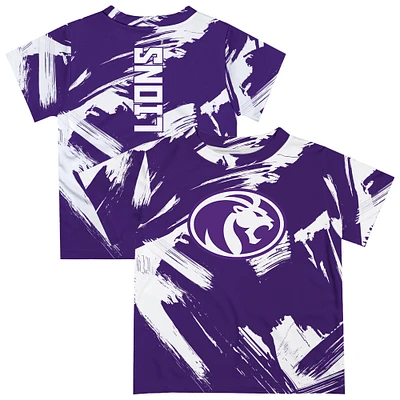 Toddler Vive La Fete  Purple North Alabama Lions Paint Brush T-Shirt