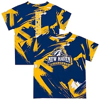 Toddler Vive La Fete  Blue University of New Haven Chargers Paint Brush T-Shirt
