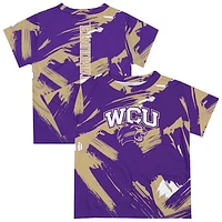Toddler Vive La Fete  Purple Western Carolina Catamounts Paint Brush T-Shirt
