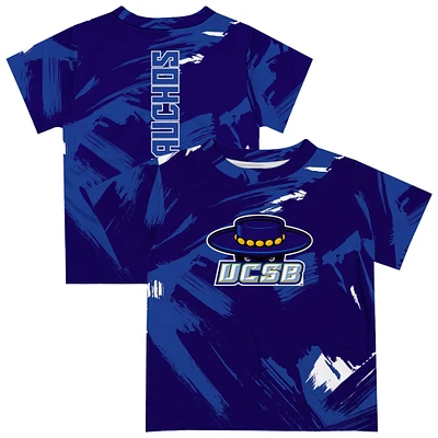 Youth Vive La Fete Navy UC Santa Barbara Gauchos Paint Brush T-Shirt