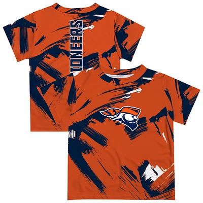 Youth Vive La Fete Orange Carroll University Pioneers Paint Brush T-Shirt