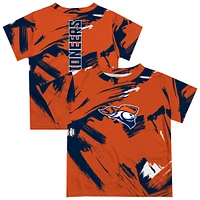 Youth Vive La Fete Orange Carroll University Pioneers Paint Brush T-Shirt
