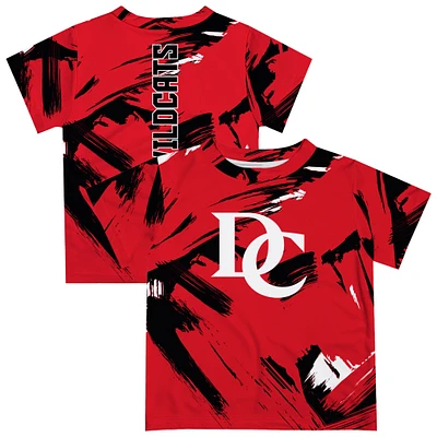 Youth Vive La Fete Red Davidson Wildcats Paint Brush T-Shirt