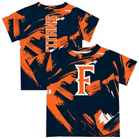 Youth Vive La Fete Navy Cal State Fullerton Titans Paint Brush T-Shirt