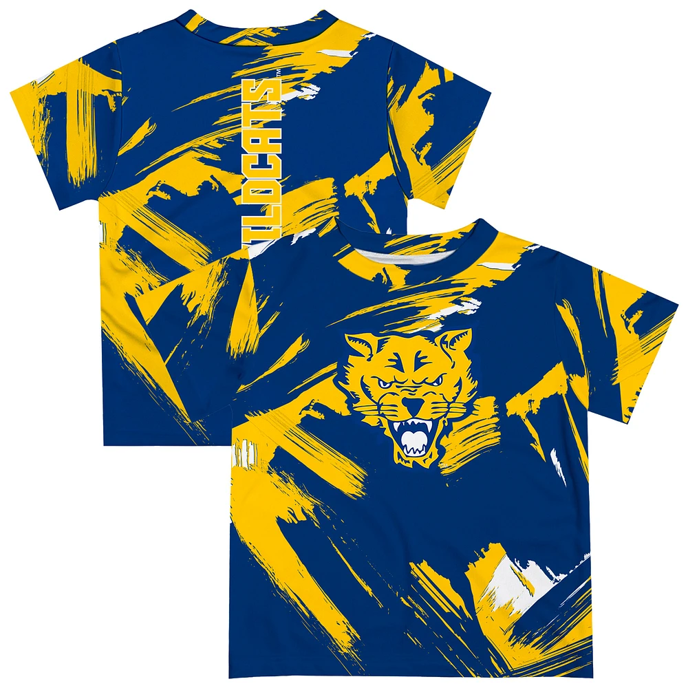 Youth Vive La Fete Royal Fort Valley State Wildcats Paint Brush T-Shirt