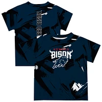 Youth Vive La Fete Navy Howard Bison Paint Brush T-Shirt
