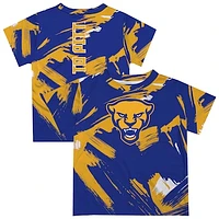 Youth Vive La Fete Royal Pitt Panthers Paint Brush T-Shirt