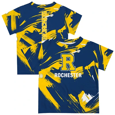 Youth Vive La Fete Blue Rochester Yellow Jackets Paint Brush T-Shirt