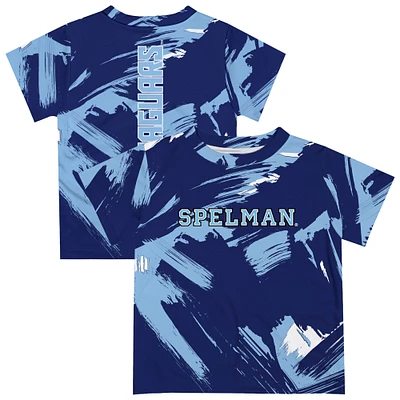 Youth Vive La Fete Blue Spelman College Jaguars Paint Brush T-Shirt