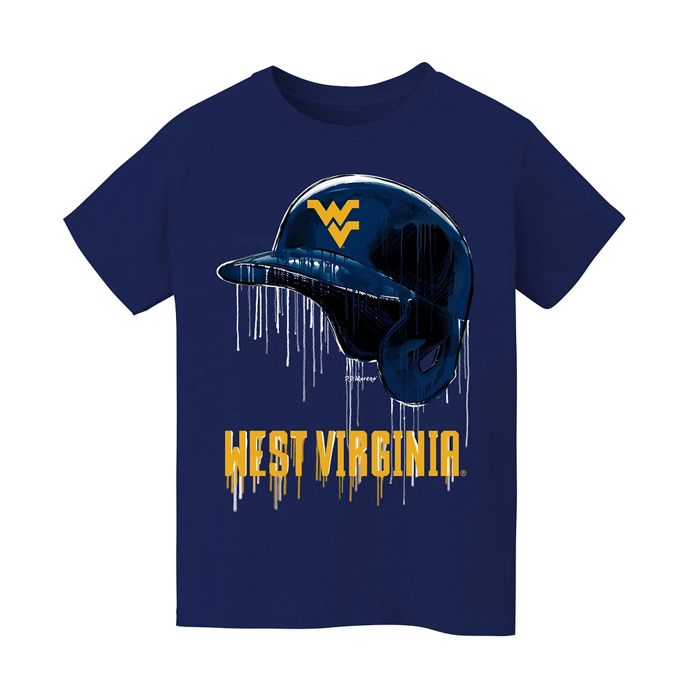 Youth Vive La Fete Navy West Virginia Mountaineers T-Shirt