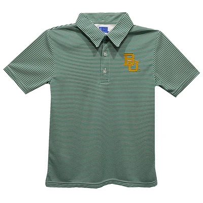 Toddler Vive La Fete Green Baylor Bears Pencil Stripe Polo