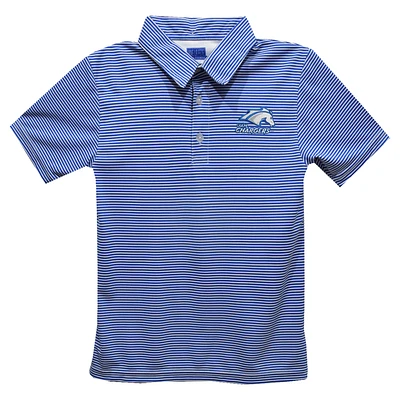 Toddler Vive La Fete Blue UAH Chargers Pencil Stripe Polo