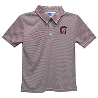 Toddler Vive La Fete Maroon Arkansas Little Rock Trojans Pencil Stripe Polo