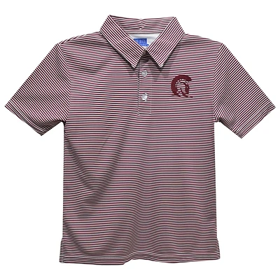 Toddler Vive La Fete Maroon Arkansas Little Rock Trojans Pencil Stripe Polo