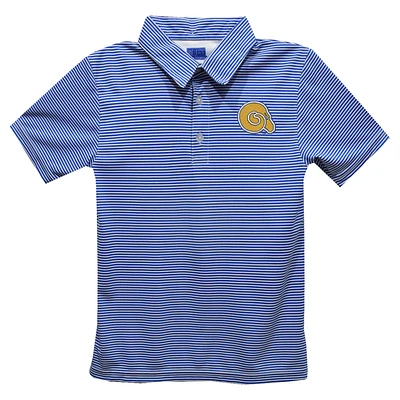 Toddler Vive La Fete Blue Albany State Golden Rams Pencil Stripe Polo