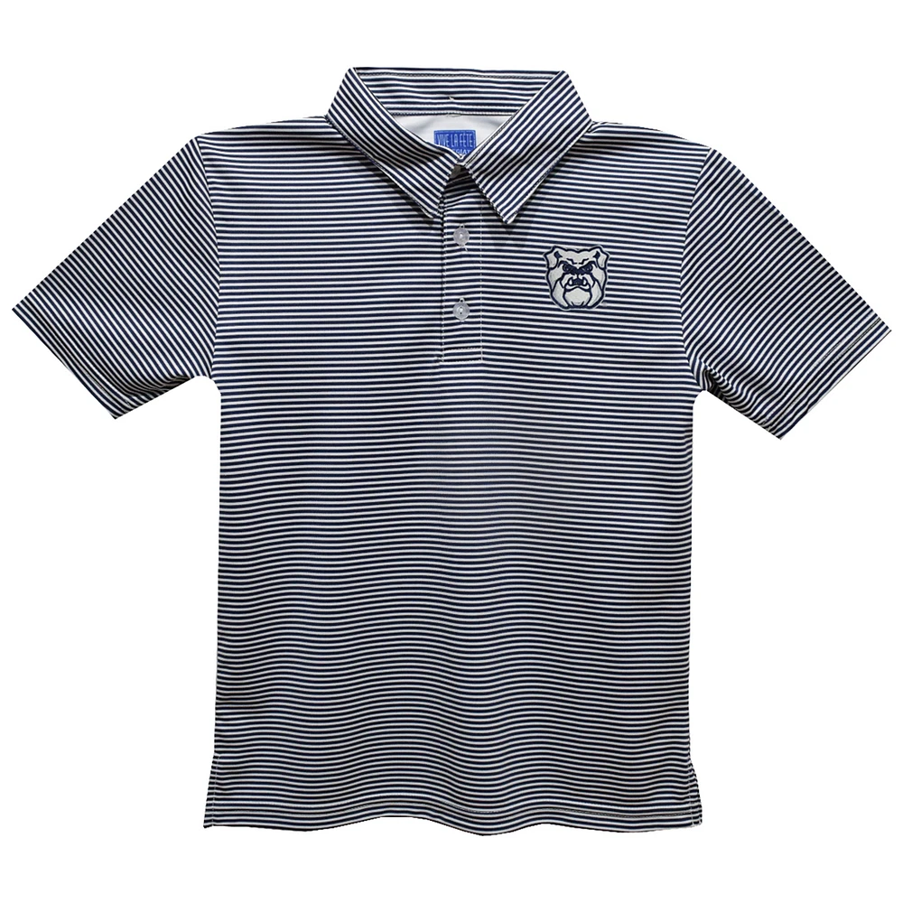 Toddler Vive La Fete Navy Butler Bulldogs Pencil Stripe Polo