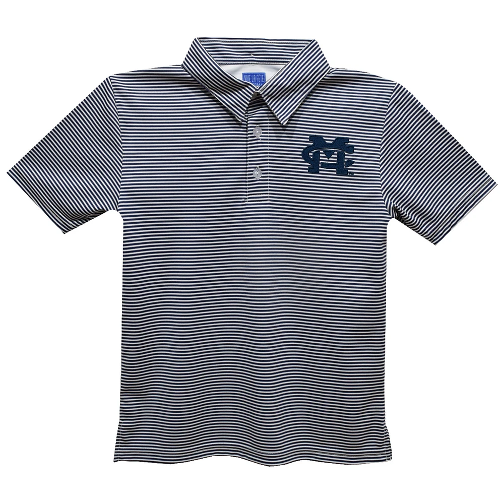 Toddler Vive La Fete Navy Mississippi College Choctaws Pencil Stripe Polo