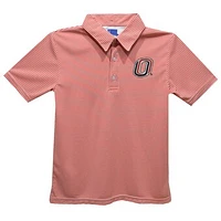 Toddler Vive La Fete Crimson Nebraska Omaha Mavericks Pencil Stripe Polo