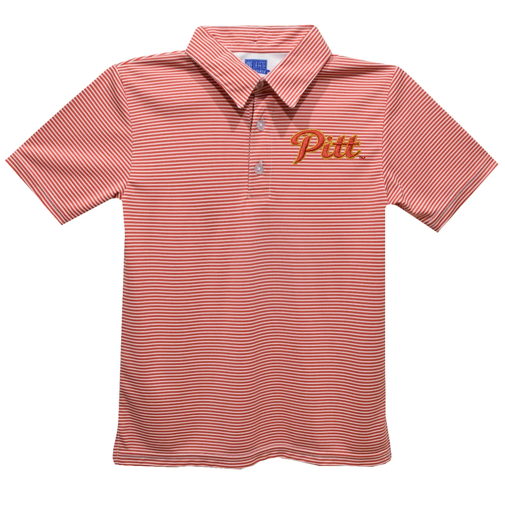 Toddler Vive La Fete Crimson Pittsburg State Gorillas Pencil Stripe Polo