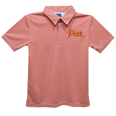 Toddler Vive La Fete Crimson Pittsburg State Gorillas Pencil Stripe Polo
