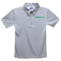 Toddler Vive La Fete  Gray Oregon Ducks Pencil Stripe Polo