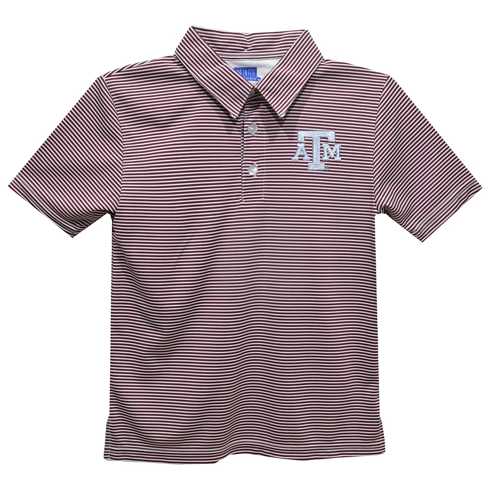 Toddler Vive La Fete Maroon Texas A&M Aggies Pencil Stripe Polo