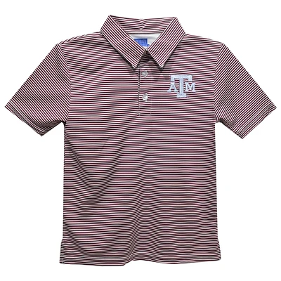 Toddler Vive La Fete Maroon Texas A&M Aggies Pencil Stripe Polo