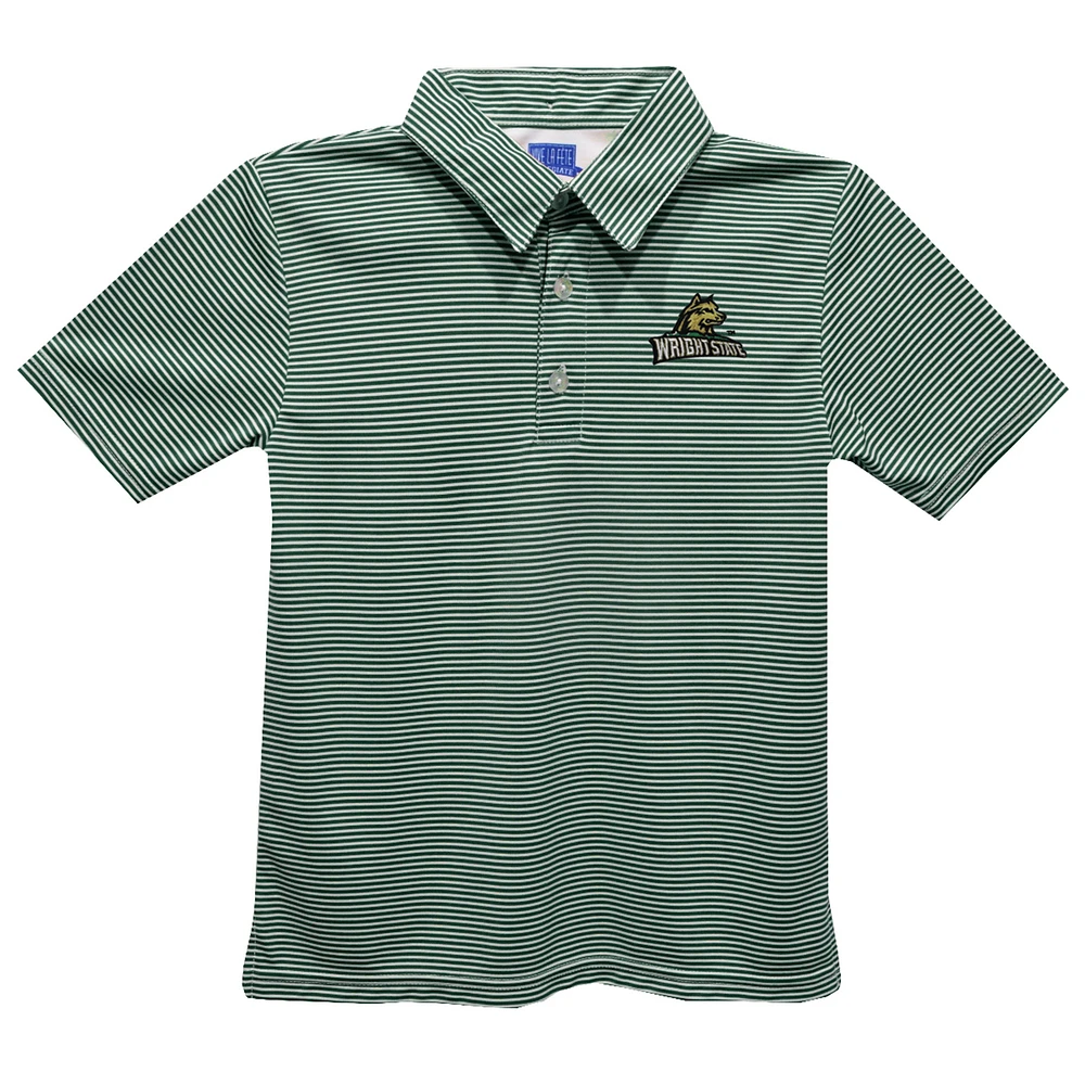 Toddler Vive La Fete Hunter Green Wright State Raiders Pencil Stripe Polo
