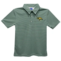 Youth Vive La Fete  Green Cal Poly Pomona Broncos Pencil Stripe Polo