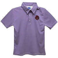 Youth Vive La Fete  Purple City College of New York Beavers Pencil Stripe Polo