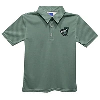 Youth Vive La Fete  Green Vermont State University Pencil Stripe Polo