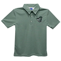 Youth Vive La Fete  Green Vermont State University Pencil Stripe Polo