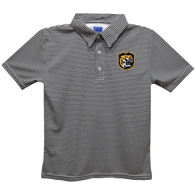 Youth Vive La Fete  Black Colorado College Tigers Pencil Stripe Polo