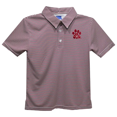 Youth Vive La Fete  Red Chapman Panthers Pencil Stripe Polo