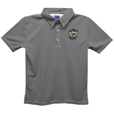 Youth Vive La Fete  Black Fort Hays State Tigers Pencil Stripe Polo