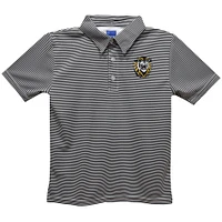 Youth Vive La Fete  Black Fort Hays State Tigers Pencil Stripe Polo