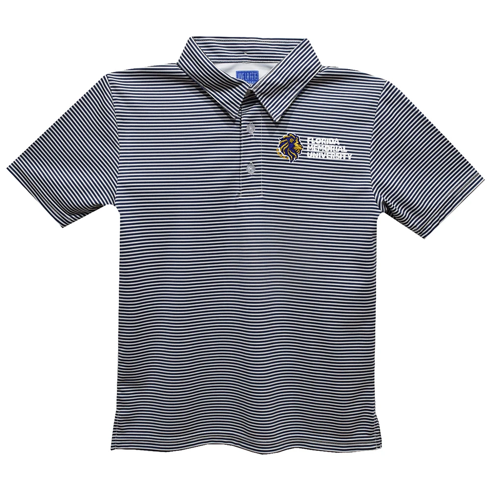 Youth Vive La Fete Blue FMU Lions Pencil Stripe Polo