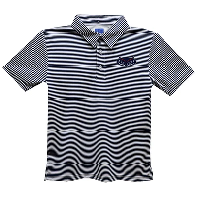 Youth Vive La Fete  Navy Florida Atlantic Owls Pencil Stripe Polo