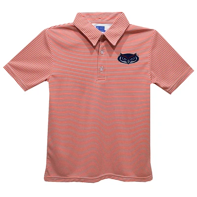 Youth Vive La Fete  Red Florida Atlantic Owls Pencil Stripe Polo