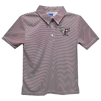 Youth Vive La Fete  Maroon Fordham Rams Pencil Stripe Polo
