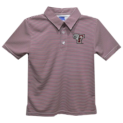 Youth Vive La Fete  Maroon Fordham Rams Pencil Stripe Polo