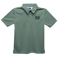 Youth Vive La Fete  Green Marshall Thundering Herd Pencil Stripe Polo