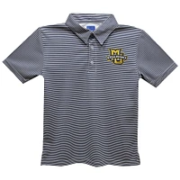 Youth Vive La Fete  Navy Marquette Golden Eagles Pencil Stripe Polo
