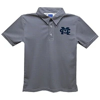 Youth Vive La Fete  Navy Mississippi College Choctaws Pencil Stripe Polo