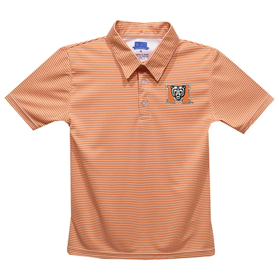 Youth Vive La Fete  Orange Mercer Bears Pencil Stripe Polo