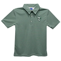 Youth Vive La Fete  Green Portland State Vikings Pencil Stripe Polo