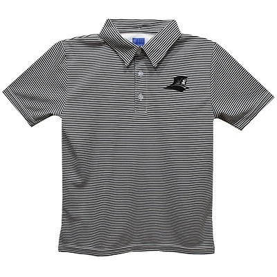Youth Vive La Fete  Black Providence Friars Pencil Stripe Polo